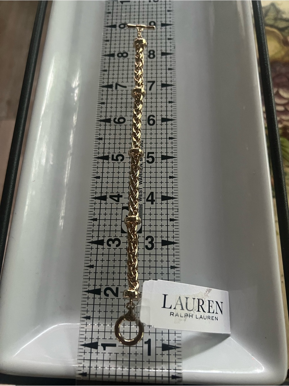 Lauren Ralph Polished Gold Toggle Chain Bracelet - Picture 4 of 5